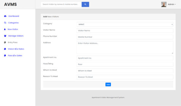 Apartment Visitors Management System