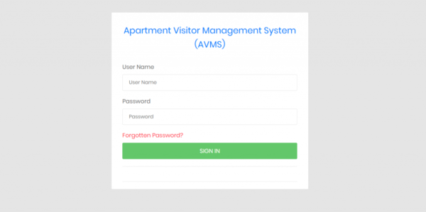 Apartment Visitors Management System