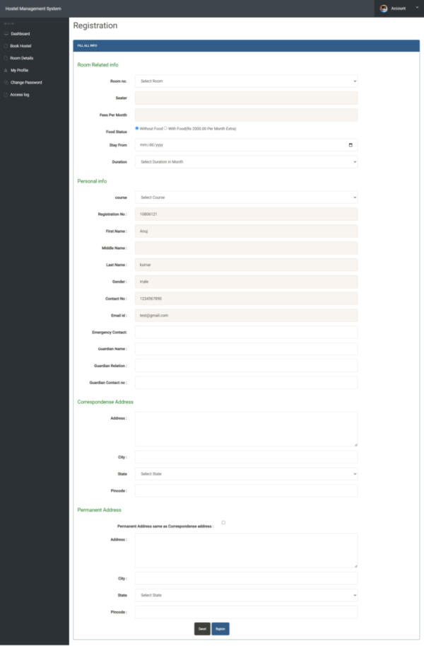 Hostel Management System