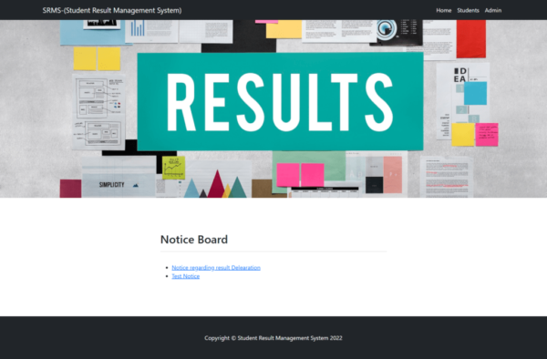 Student Result Management system