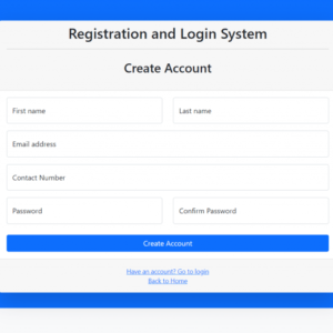 User Registration & Login and User Management System With admin panel