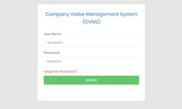 Company Visitors Management System