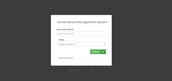 Student Result Management system