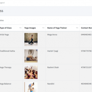 Yoga Classes Registration System