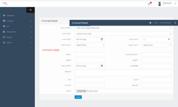 Crime Record Management System