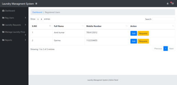 Laundry Management System