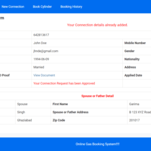 online gas booking system