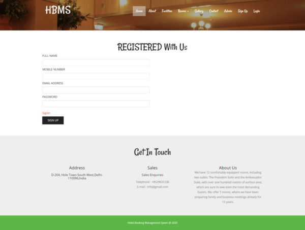 Hotel Booking Management System