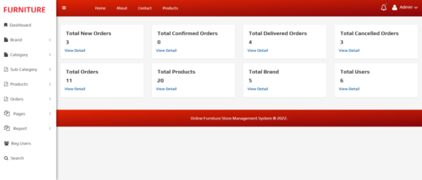 online furniture shop management system