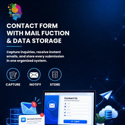 Contact Form with Mail Function and Data Storage: A Smarter Way to Manage Website Inquiries